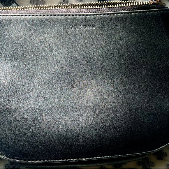 Lo & Sons Black Leather Waverly Convertible Bag Large - Picture 4 of 6